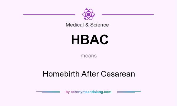 What does HBAC mean? It stands for Homebirth After Cesarean
