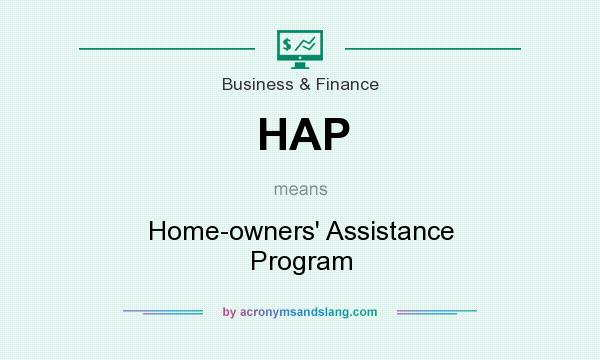 What does HAP mean? It stands for Home-owners` Assistance Program