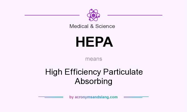 What does HEPA mean? It stands for High Efficiency Particulate Absorbing