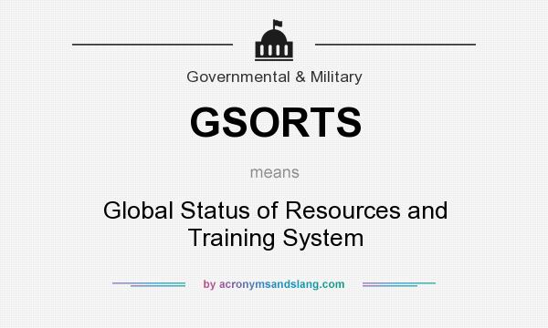 What does GSORTS mean? It stands for Global Status of Resources and Training System