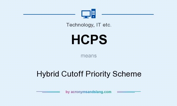 What does HCPS mean? It stands for Hybrid Cutoff Priority Scheme
