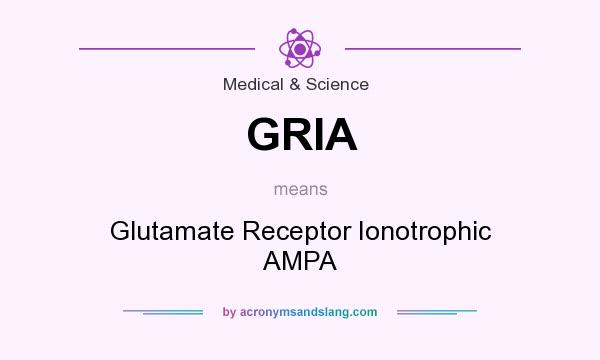 What does GRIA mean? It stands for Glutamate Receptor Ionotrophic AMPA