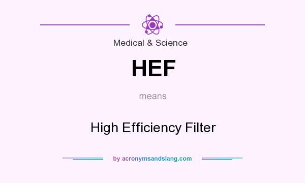 What does HEF mean? It stands for High Efficiency Filter