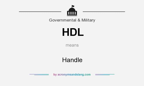What does HDL mean? It stands for Handle