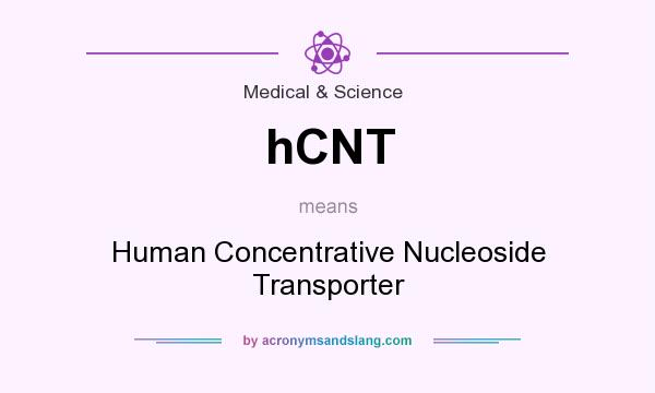 What does hCNT mean? It stands for Human Concentrative Nucleoside Transporter