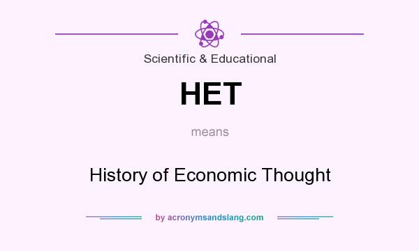 What does HET mean? It stands for History of Economic Thought