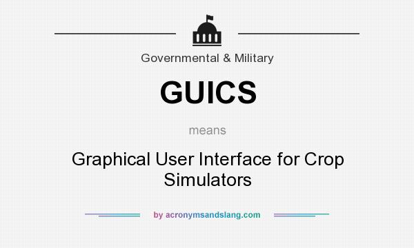 What does GUICS mean? It stands for Graphical User Interface for Crop Simulators