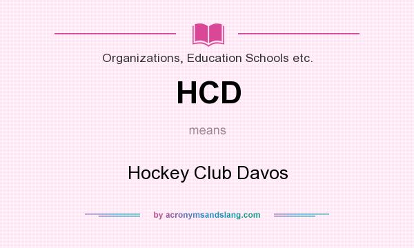 What does HCD mean? It stands for Hockey Club Davos