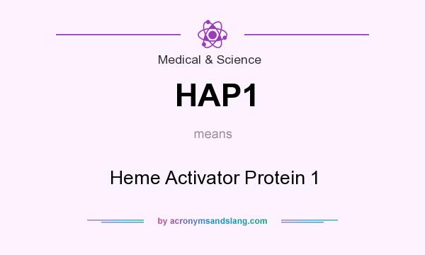 What does HAP1 mean? It stands for Heme Activator Protein 1