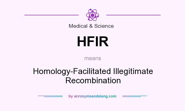 What does HFIR mean? It stands for Homology-Facilitated Illegitimate Recombination