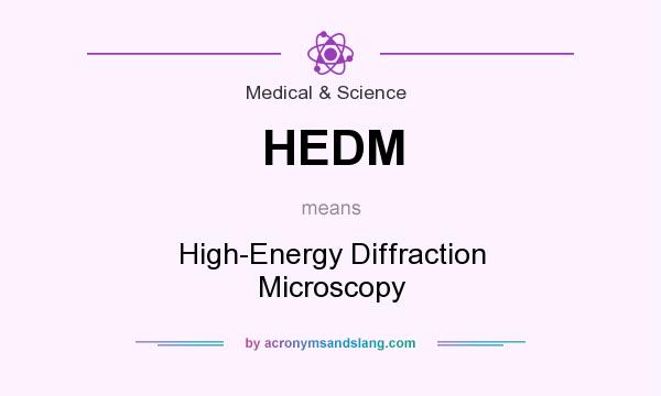 What does HEDM mean? It stands for High-Energy Diffraction Microscopy
