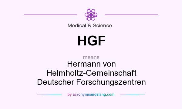 What does HGF mean? It stands for Hermann von Helmholtz-Gemeinschaft Deutscher Forschungszentren