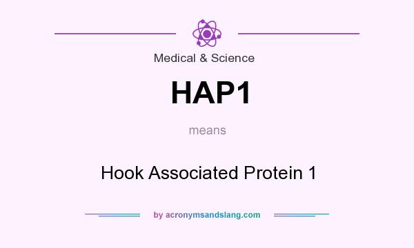 What does HAP1 mean? It stands for Hook Associated Protein 1