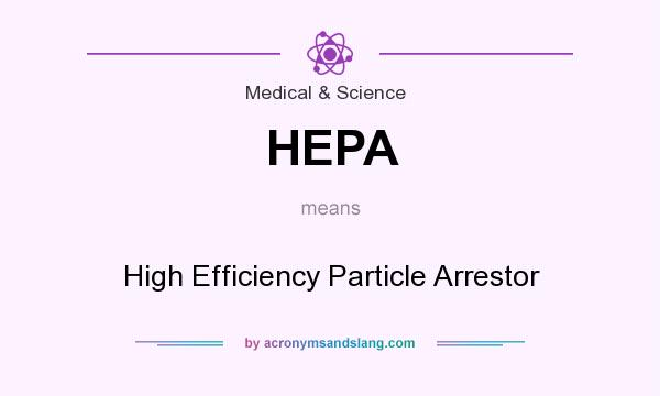 What does HEPA mean? It stands for High Efficiency Particle Arrestor