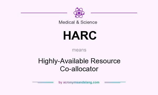 What does HARC mean? It stands for Highly-Available Resource Co-allocator