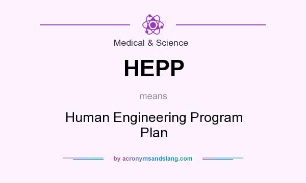 What does HEPP mean? It stands for Human Engineering Program Plan