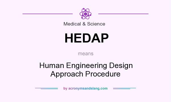 What does HEDAP mean? It stands for Human Engineering Design Approach Procedure