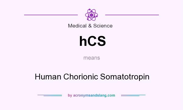 What does hCS mean? It stands for Human Chorionic Somatotropin