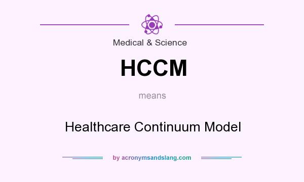 What does HCCM mean? It stands for Healthcare Continuum Model