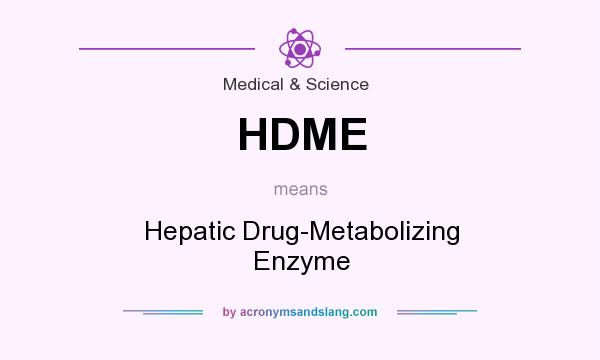 What does HDME mean? It stands for Hepatic Drug-Metabolizing Enzyme