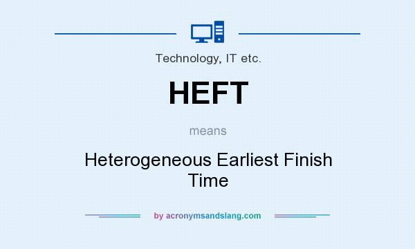 What does HEFT mean? It stands for Heterogeneous Earliest Finish Time