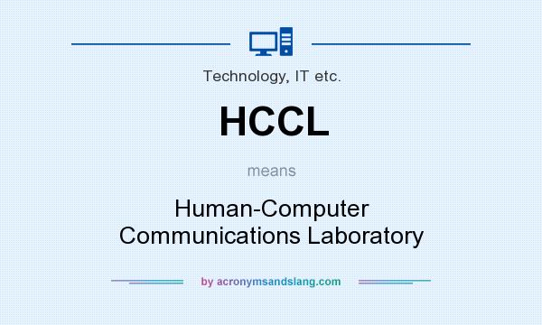What does HCCL mean? It stands for Human-Computer Communications Laboratory