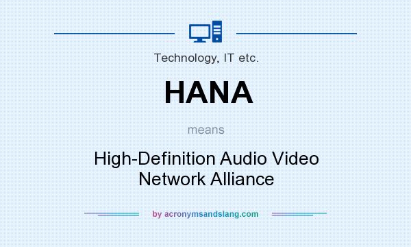 What does HANA mean? It stands for High-Definition Audio Video Network Alliance