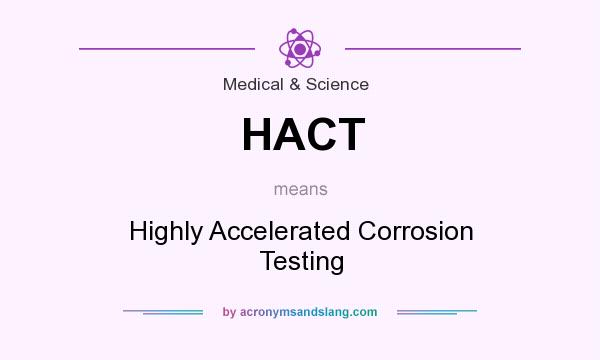 What does HACT mean? It stands for Highly Accelerated Corrosion Testing