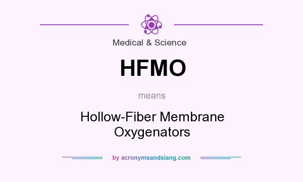 What does HFMO mean? It stands for Hollow-Fiber Membrane Oxygenators