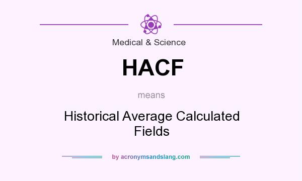 What does HACF mean? It stands for Historical Average Calculated Fields
