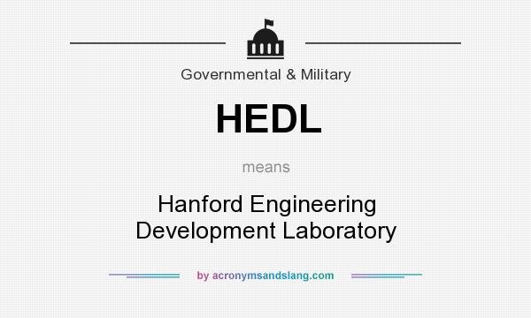 What does HEDL mean? It stands for Hanford Engineering Development Laboratory