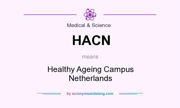 What does HACN mean? It stands for Healthy Ageing Campus Netherlands