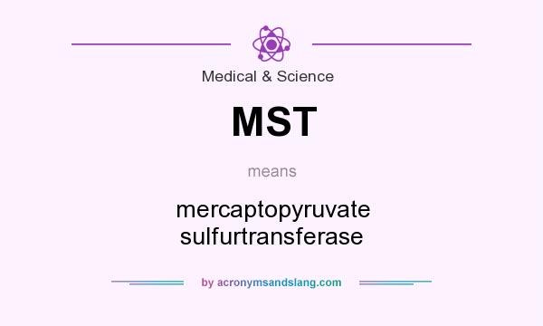 What does MST mean? It stands for mercaptopyruvate sulfurtransferase