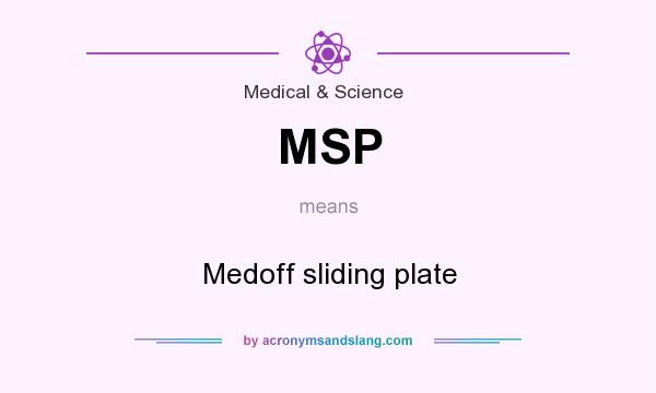 What does MSP mean? It stands for Medoff sliding plate