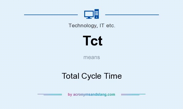What does Tct mean? It stands for Total Cycle Time