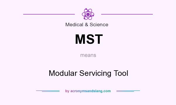 What does MST mean? It stands for Modular Servicing Tool
