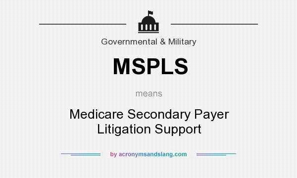 What does MSPLS mean? It stands for Medicare Secondary Payer Litigation Support