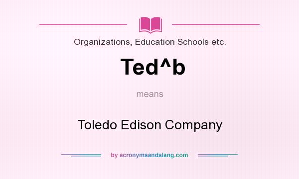 What does Ted^b mean? It stands for Toledo Edison Company