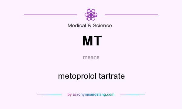 What does MT mean? It stands for metoprolol tartrate