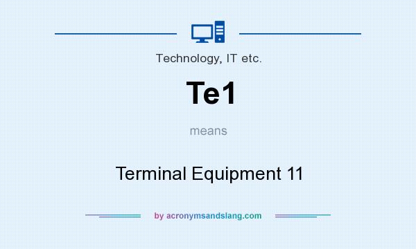 What does Te1 mean? It stands for Terminal Equipment 11