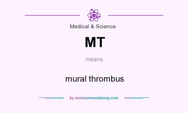 What does MT mean? It stands for mural thrombus