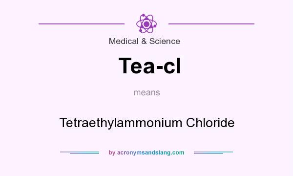 What does Tea-cl mean? It stands for Tetraethylammonium Chloride