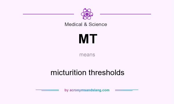 What does MT mean? It stands for micturition thresholds