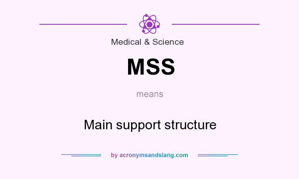 What does MSS mean? It stands for Main support structure