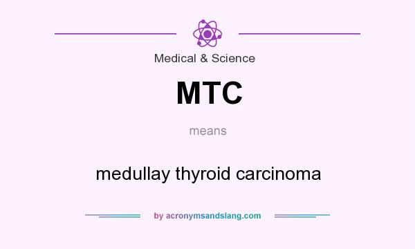 What does MTC mean? It stands for medullay thyroid carcinoma