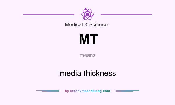 What does MT mean? It stands for media thickness