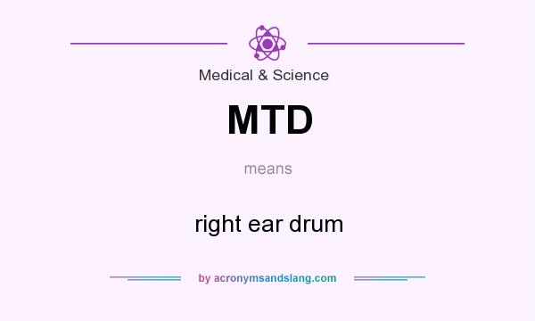 What does MTD mean? It stands for right ear drum