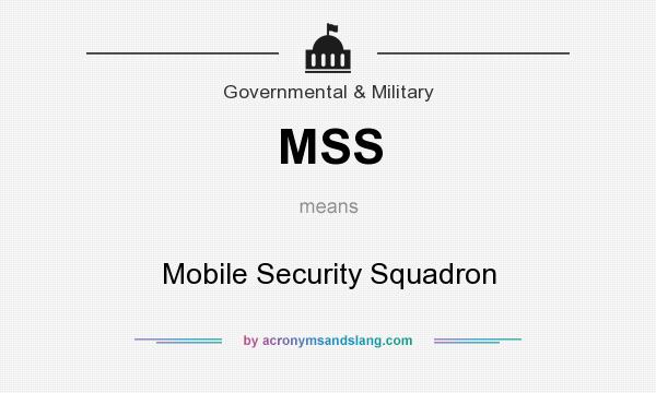 What does MSS mean? It stands for Mobile Security Squadron