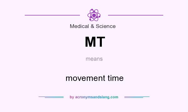 What does MT mean? It stands for movement time