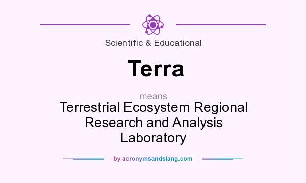 What does Terra mean? It stands for Terrestrial Ecosystem Regional Research and Analysis Laboratory